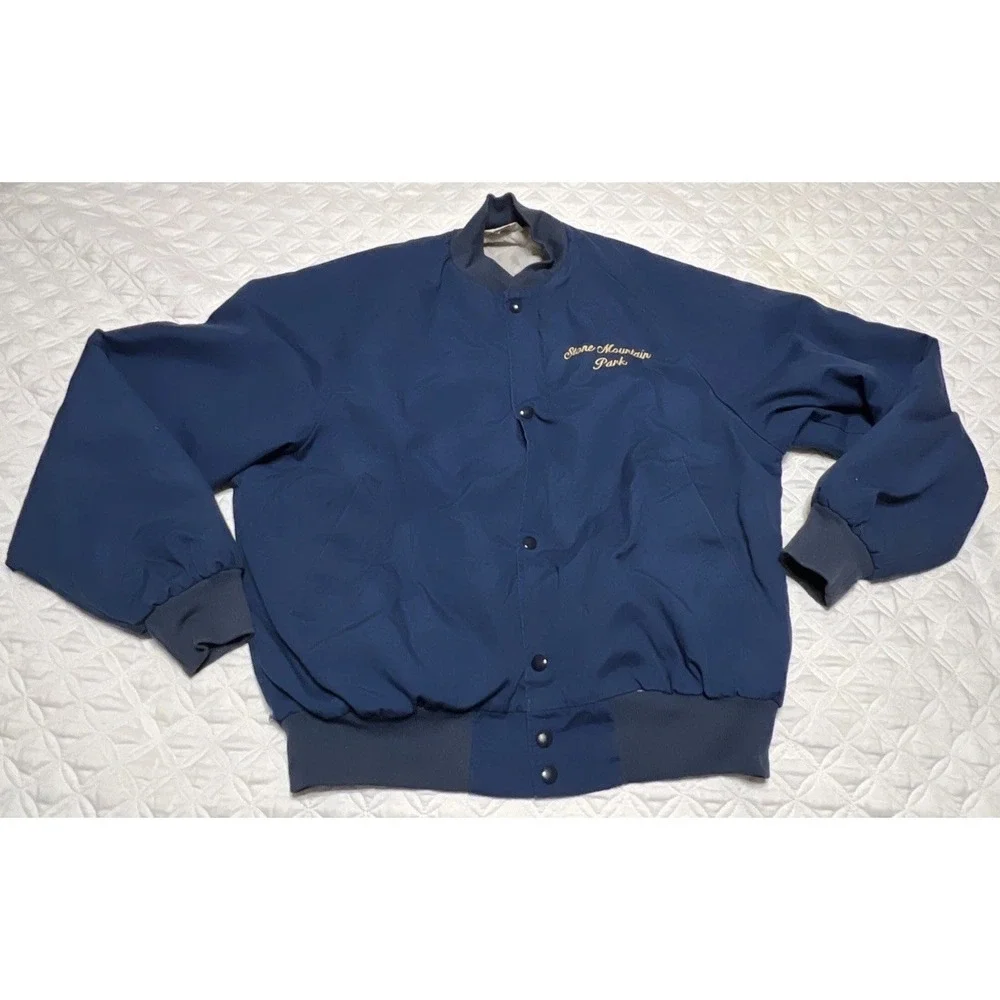 Vtg Stone Mountain Jacket  Workwear Mens Large Blue Coat 90s GA Georgia